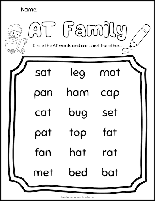 Word Family At Worksheet 270x350
