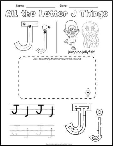 15+ Letter J Worksheets: Fun & Printable! - The Simple Homeschooler