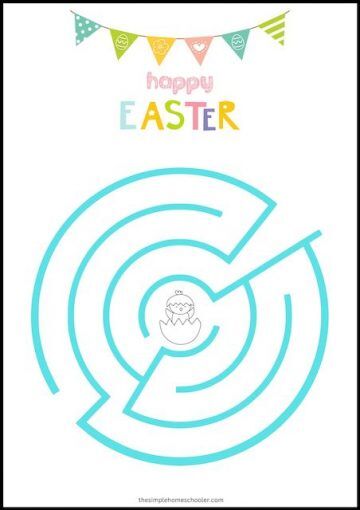 10 Easter Maze Worksheets: Easy Print & Free! - The Simple Homeschooler