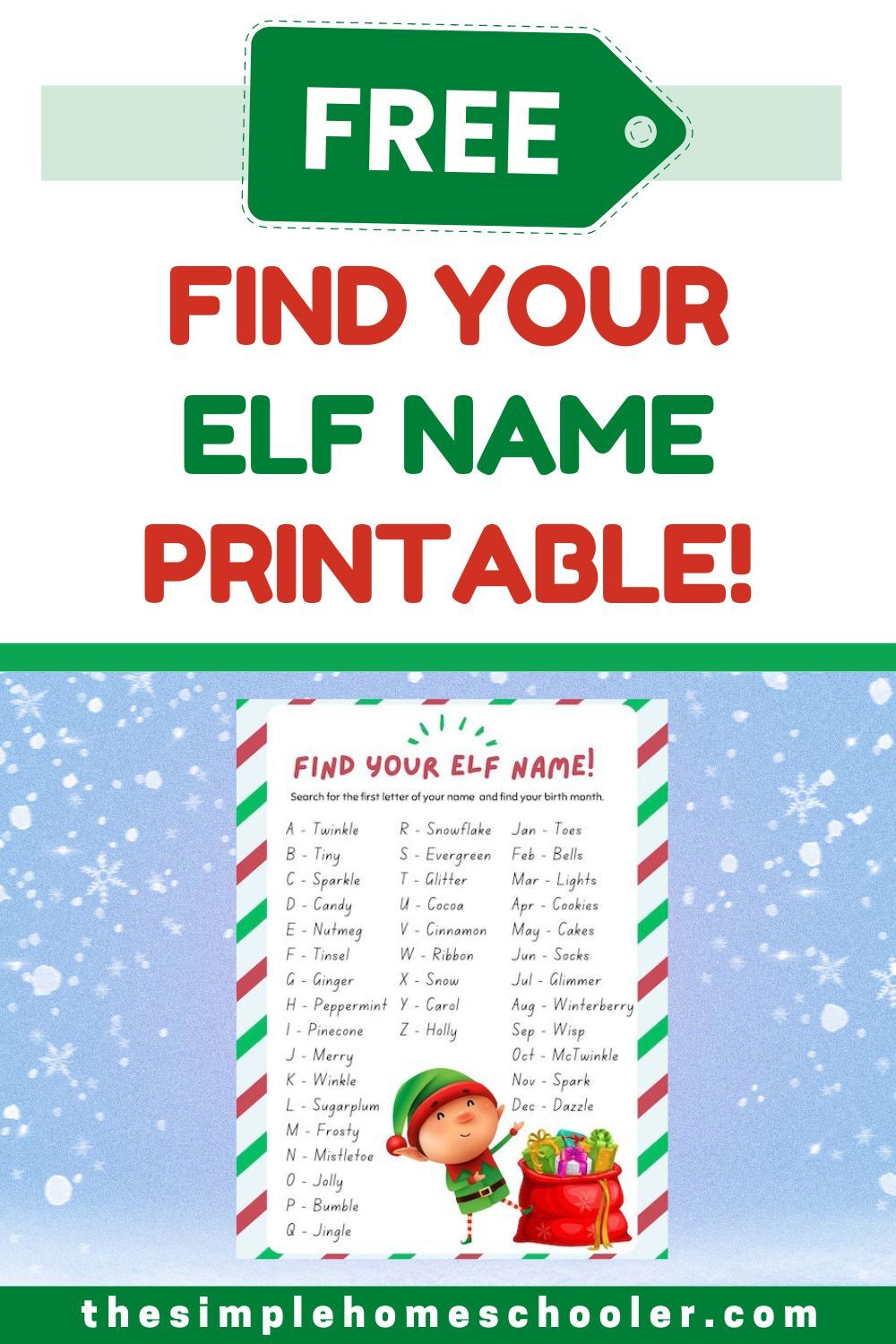 hysterical christmas elf name generator: easy print! - the simple