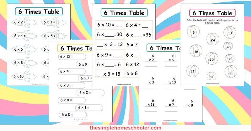6 Times Table Worksheet Printable Smart 6 Times Table Printable