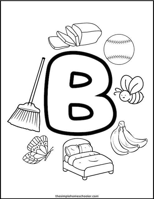B Colouring Sheet