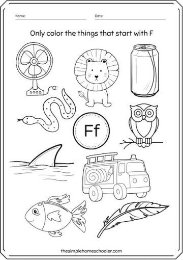 20+ Free Letter F Worksheets: Easy to Print! - The Simple Homeschooler