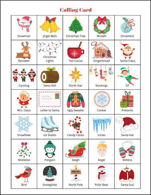 20 Holly Jolly Christmas Bingo Printables: Free! - The Simple Homeschooler